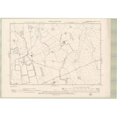 1897 Map of Berwickshire Sheet XV.SW, 1900 Print