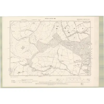 1897 Map of Berwickshire Sheet XVI.NW, 1900 Print