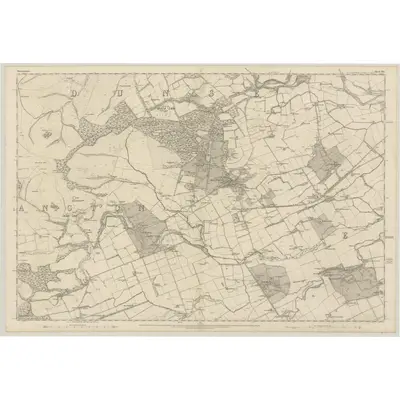 1857 Map of Berwickshire, Sheet XVI, 1862 Print