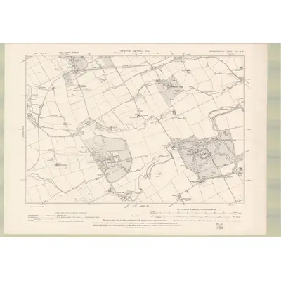 1898 Map of Berwickshire Sheet XVI.SE, 1900 Print