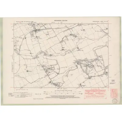1938 Map of Berwickshire Sheet XVI.SE, 1949 Print