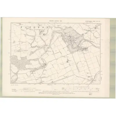 1897 Map of Berwickshire Sheet XVI.SW, 1900 Print