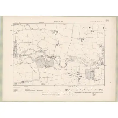 1906 Map of Berwickshire Sheet XVII.NE, 1908 Print