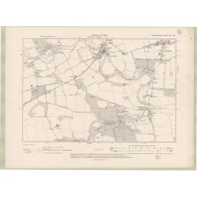 1906 Map of Berwickshire Sheet XVII.NW, 1909 Print