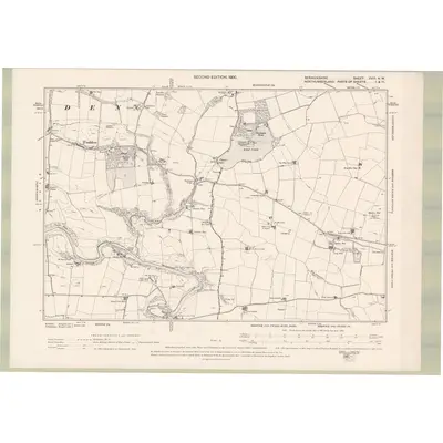 1897 Map of Berwickshire Sheet XVIII.NW, 1900 Print