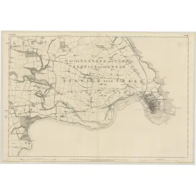 1857 Map of Berwickshire, Sheet XVIII, 1862 Print
