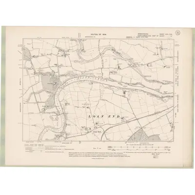 1906 Map of Berwickshire Sheet XVIII.SW, 1909 Print