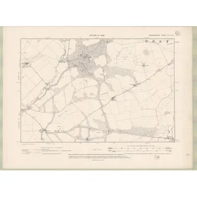 1906 Map of Berwickshire Sheet XX.NE, 1909 Print