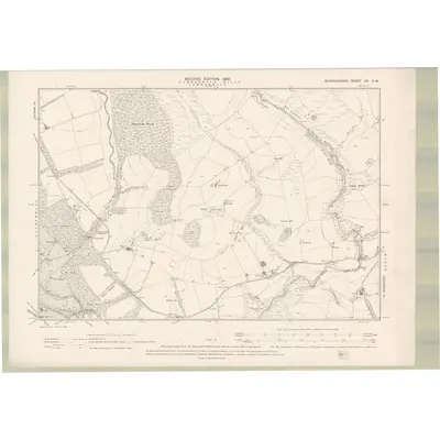 1897 Map of Berwickshire Sheet XX.NW, 1900 Print