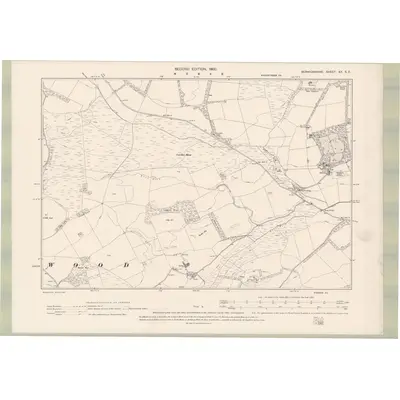 1897 Map of Berwickshire Sheet XX.SE, 1900 Print