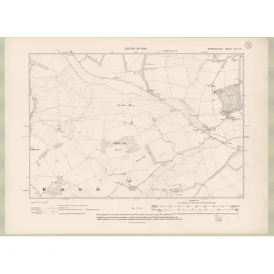 1906 Map of Berwickshire Sheet XX.SE, 1909 Print