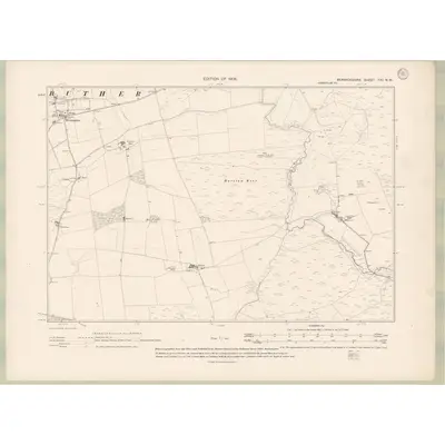 1906 Map of Berwickshire Sheet XXI.NW, 1908 Print