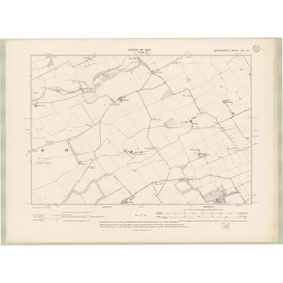 1906 Map of Berwickshire Sheet XXII.NE, 1908 Print