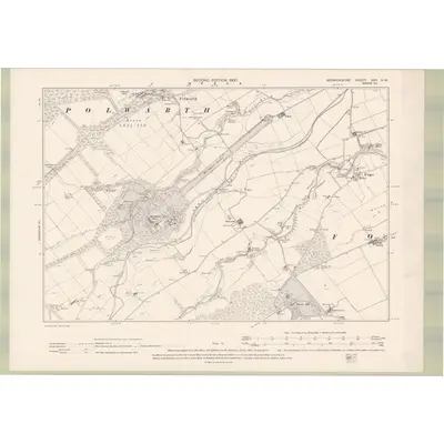 1898 Map of Berwickshire Sheet XXII.NW, 1900 Print