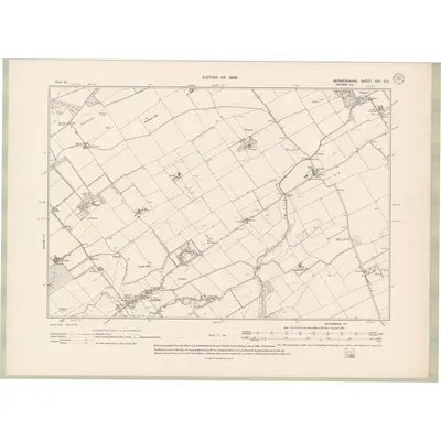 1906 Map of Berwickshire Sheet XXII.SE, 1909 Print