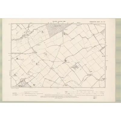 1897 Map of Berwickshire Sheet XXII.SW, 1900 Print