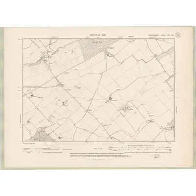 1906 Map of Berwickshire Sheet XXII.SW, 1908 Print