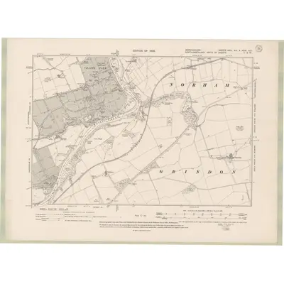1906 Map of Berwickshire Sheet XXIII.SE & XXIX NE, 1909 Print