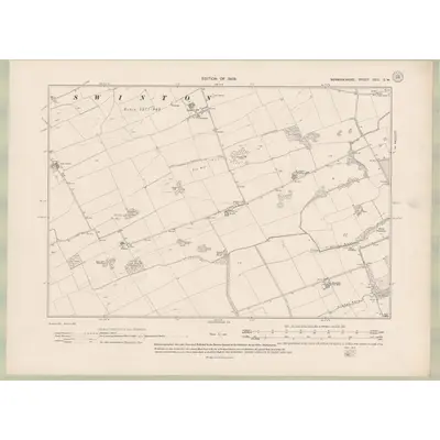 1906 Map of Berwickshire Sheet XXIII.SW, 1909 Print