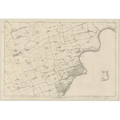 1858 Map of Berwickshire, Sheet XXIII (with inset XXIV), 1862 Print