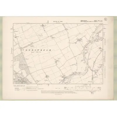 1906 Map of Berwickshire Sheet XXIX.NW, 1909 Print