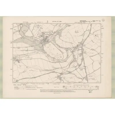 1906 Map of Berwickshire Sheet XXIX.SW, 1909 Print