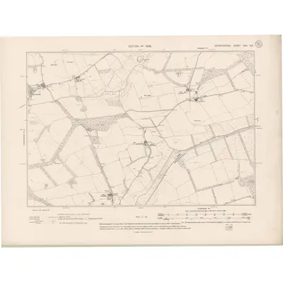 1906 Map of Berwickshire Sheet XXVI.NE, 1908 Print