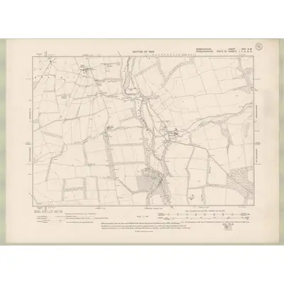 1906 Map of Berwickshire Sheet XXVI.NW, 1909 Print