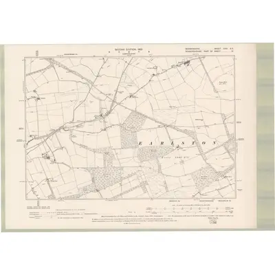 1898 Map of Berwickshire Sheet XXVI.SE, 1900 Print