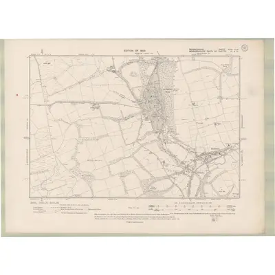 1906 Map of Berwickshire Sheet XXVI.SW, 1909 Print
