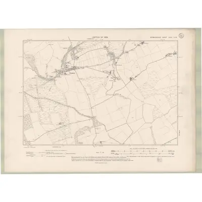 1906 Map of Berwickshire Sheet XXVII.NW, 1908 Print