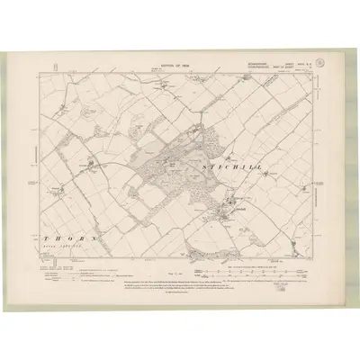 1906 Map of Berwickshire Sheet XXVII.SE, 1909 Print