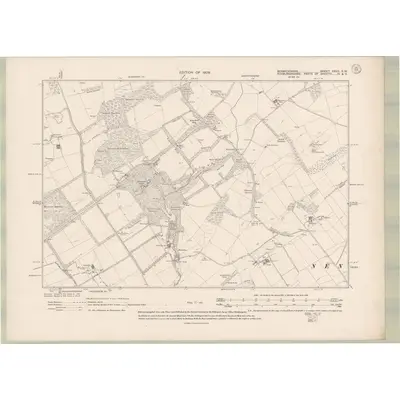1906 Map of Berwickshire Sheet XXVII.SW, 1909 Print