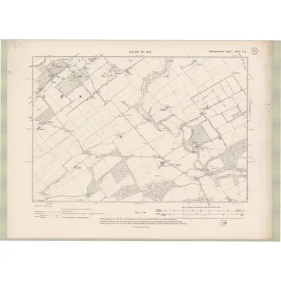 1906 Map of Berwickshire Sheet XXVIII.NE, 1909 Print