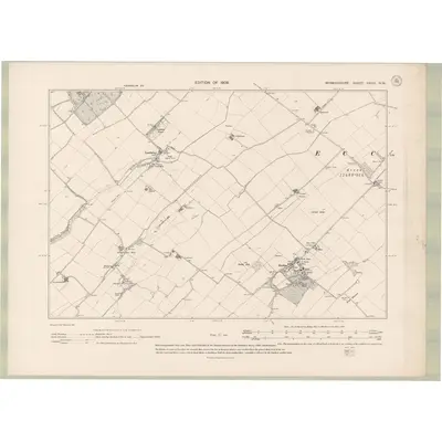 1906 Map of Berwickshire Sheet XXVIII.NW, 1909 Print