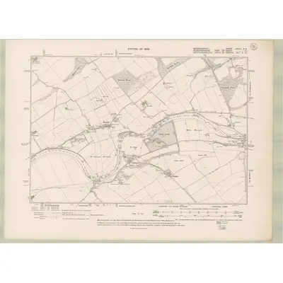 1906 Map of Berwickshire Sheet XXVIII.SE, 1909 Print