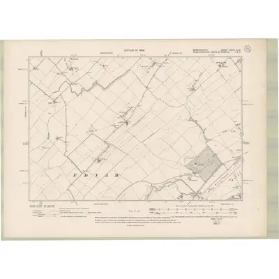 1906 Map of Berwickshire Sheet XXVIII.SW, 1909 Print