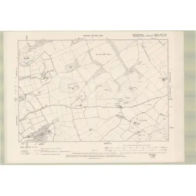 1897 Map of Berwickshire Sheet XXX.NE, 1900 Print