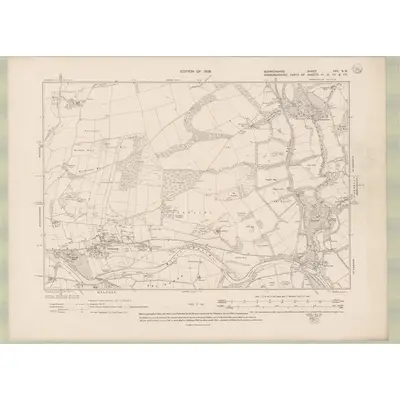 1906 Map of Berwickshire Sheet XXX.NW, 1909 Print