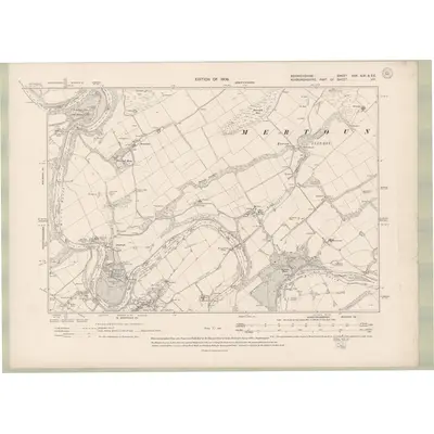 1906 Map of Berwickshire Sheet XXX.SW & SE, 1909 Print