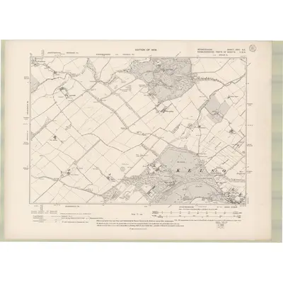 1906 Map of Berwickshire Sheet XXXI.NE, 1909 Print