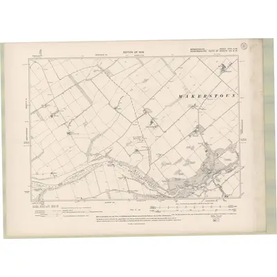 1906 Map of Berwickshire Sheet XXXI.SW, 1909 Print