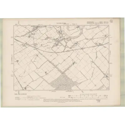 1906 Map of Berwickshire Sheet XXXII.NE, 1909 Print