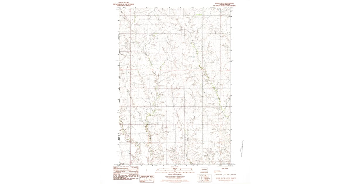 1982 Map of Bessie Butte, District 2, SD — High-Res | Pastmaps