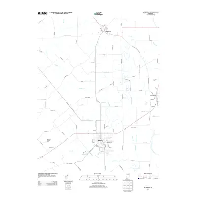 2013 Map of Bicknell, 2013 Print