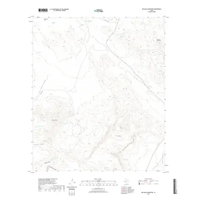 2019 Map of Big Aguja Mountain, 2019 Print
