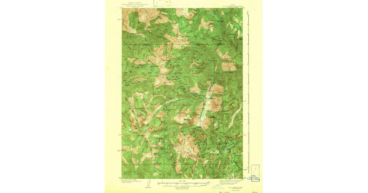 1940s Maps of Idaho County, ID Pastmaps