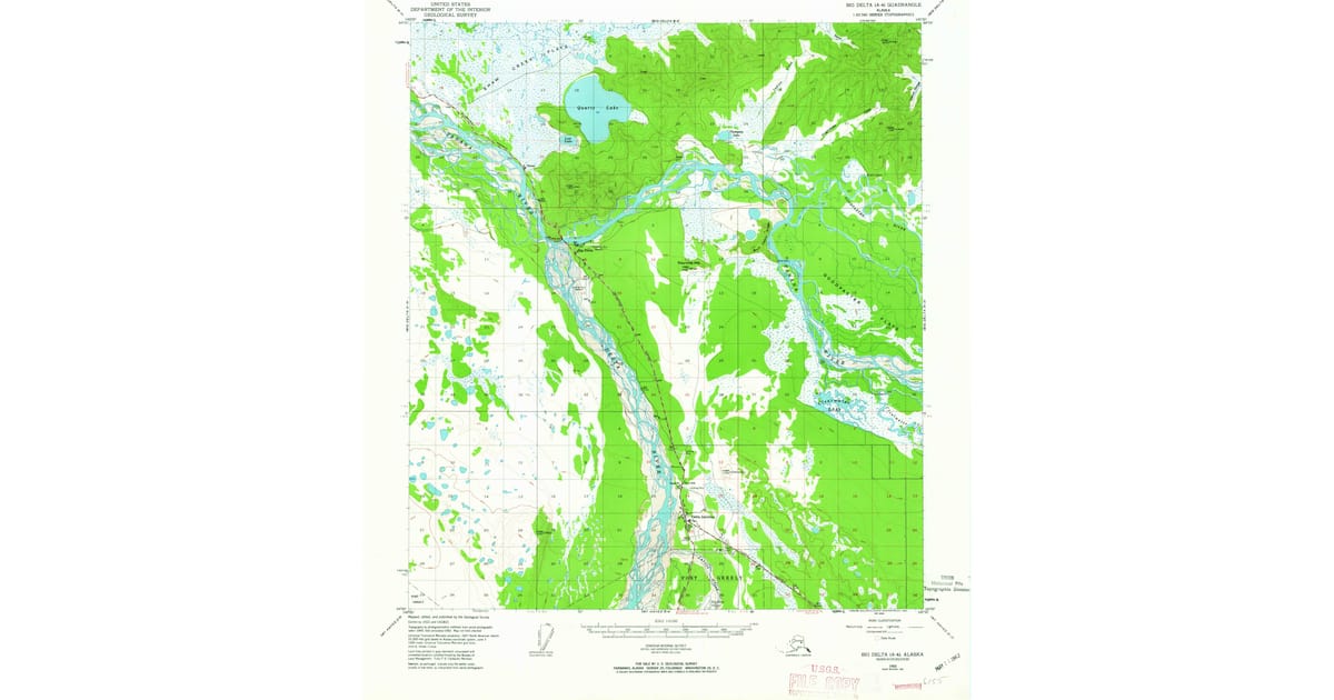 1960s Maps of Delta Junction AK - Big Delta A 4 Southeast Fairbanks County Ak Usgs Topo 1962 P1963 Og 1200x630 