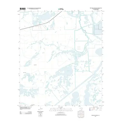 2013 Map of Big Hill Bayou, 2013 Print