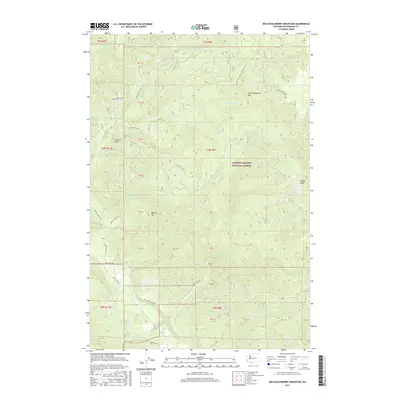 2017 Map of Big Huckleberry Mountain, 2017 Print
